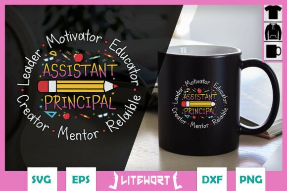 Assistant Principal School Staff SVG: Graphics for Crafts