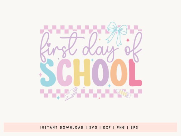 First Day of School Coquette SVG PNG for Crafts & Graphics