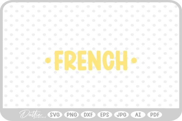 French School Subject SVG PNG DXF: Graphics for Crafts
