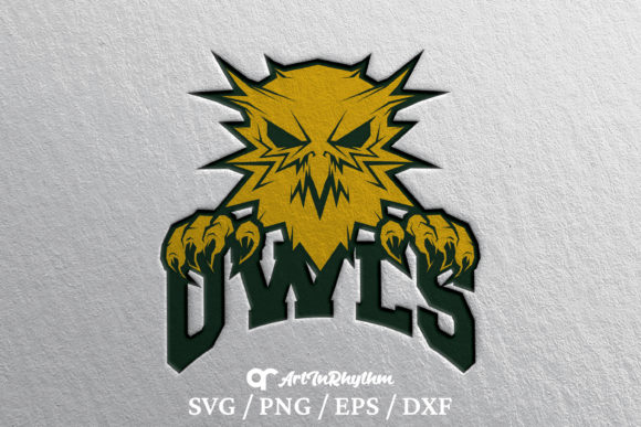 Owls Logo Sport School Mascot Svg for Graphics and Crafts