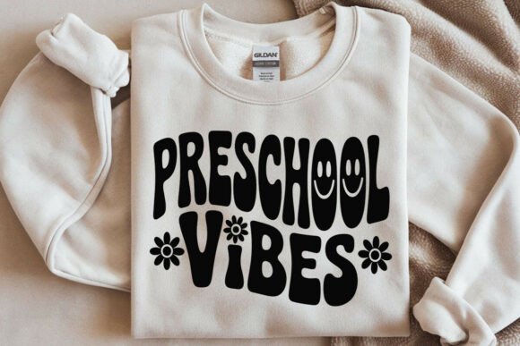 Preschool Vibes SVG: Retro Graphics for Crafts
