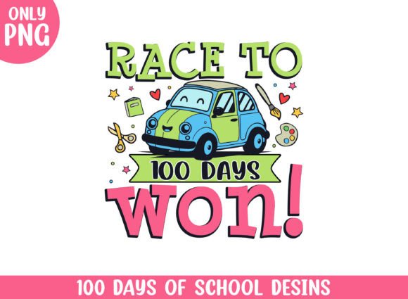Race to 100 Days SVG for Crafts & Graphics