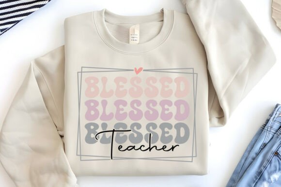 Retro Blessed Teacher SVG for Crafts & Graphics