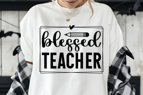 Retro Blessed Teacher SVG for Crafts & Graphics