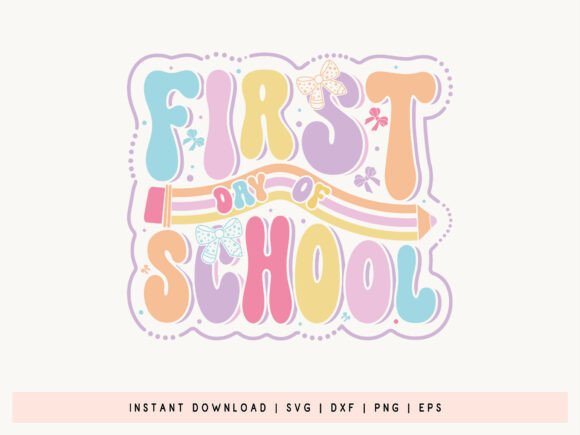 Retro First Day of School Coquette SVG for Crafts & Graphics
