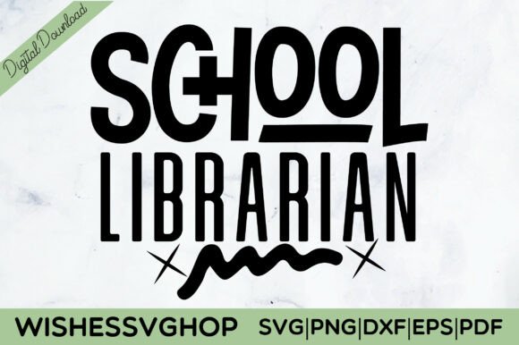 School Librarian Graphics for Crafts & Web