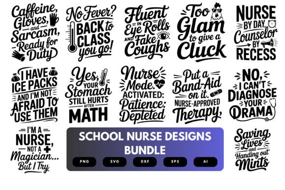 School Nurse SVG Bundle: Graphics for Crafts