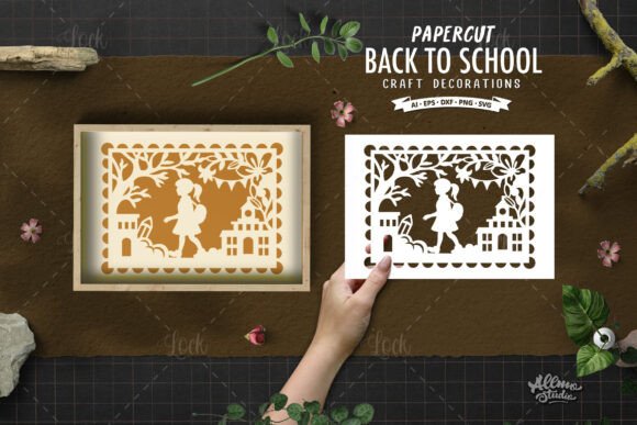 School Scene SVG for Crafts & Graphics