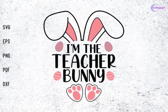 Teacher Bunny Graphics for Crafts & Branding