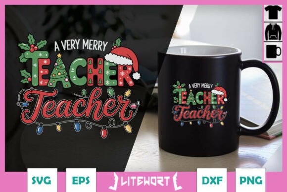 Teacher Christmas SVG for Crafts & Graphics