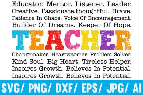 Teacher Words Png Svg: Essential Graphics for Crafts