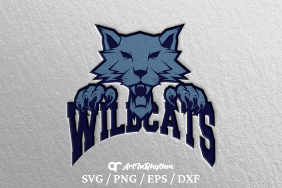 Wildcats Logo Sport School Mascot Svg Graphics for Crafts