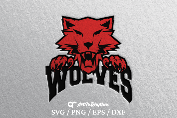 Wolves Logo Sport School Mascot Svg: Graphics & Crafts